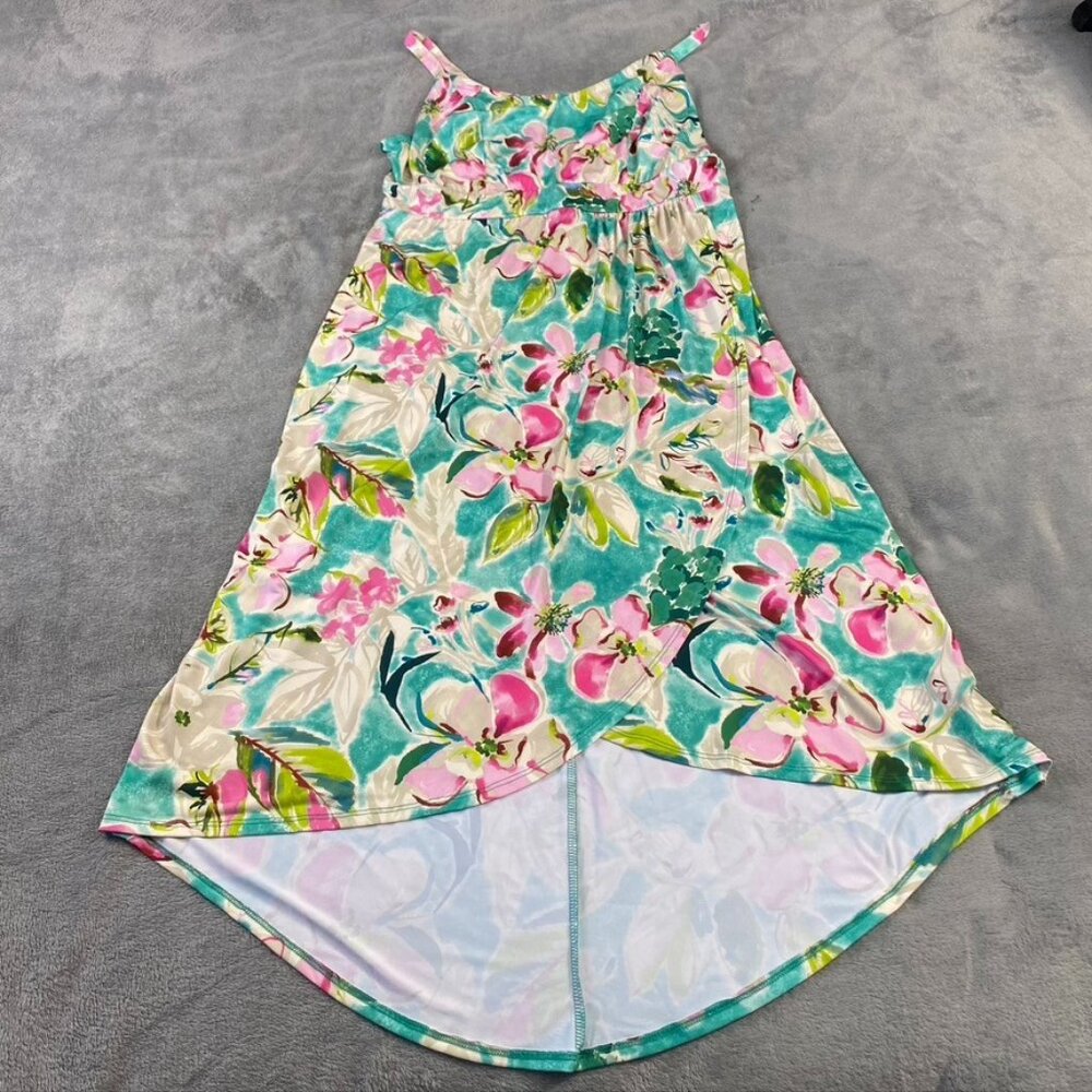 Torrid Dress 1 Midi Studio Knit Wrap Floral Faux Sleeveless Stretch Tank Boho